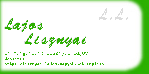 lajos lisznyai business card